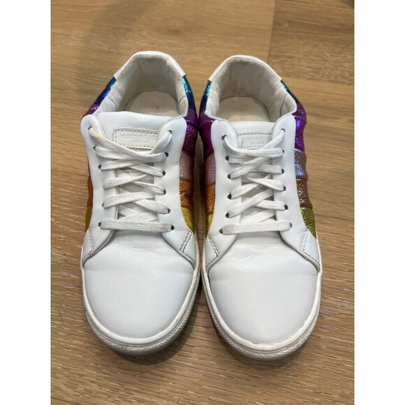 Kurt Geiger London shoes sz 5 Mini Lane Stripe Rainbow Signature - Picture 2 of 10